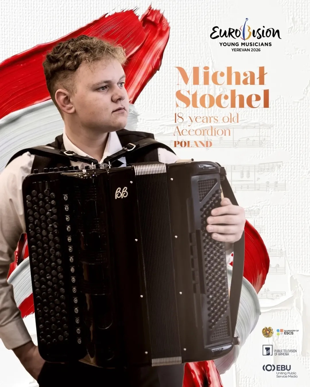 Michał Stochel aus Polen gewinnt Eurovision Young Musicians 2026 in Armenien